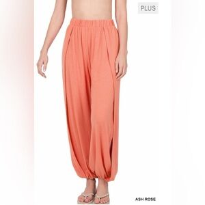 New!🎉2 for$20 Plus Size Ash Rose Color Split Leg Pants Size 1X 2X 3X